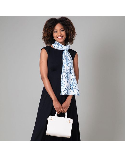 Alie Street London Blue Azra Scarf And Floral Design
