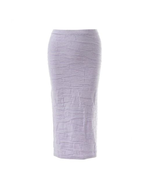 Fully Fashioning Purple Vicky Geometric Jacquard Knit Skirt