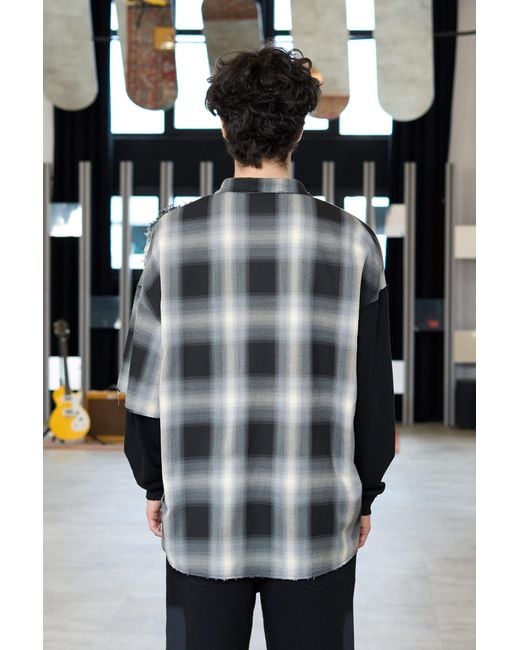mysimplicated Black Fracture Oversized Shirt for men