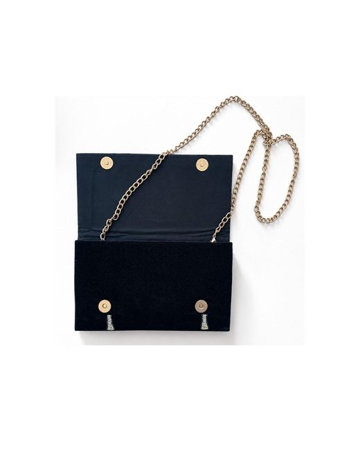 Pick Happy Black Velvet Mini Clutch Deep Forest Beading