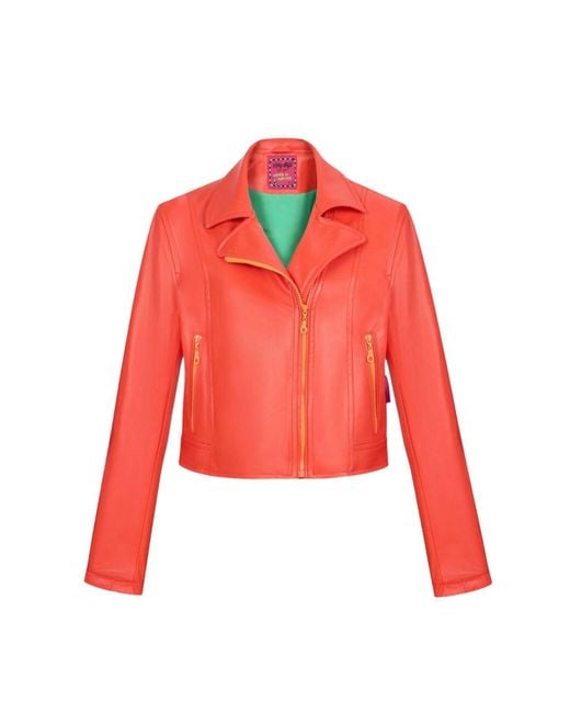King Naked Red Keep It Together Vegan Leather Jacket