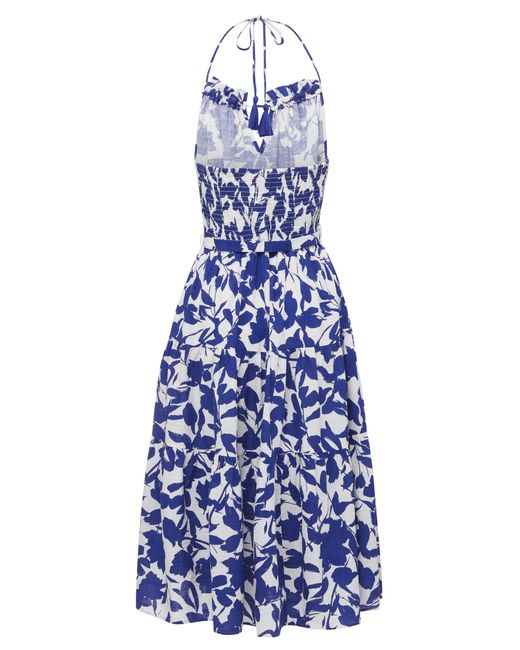 Change of Scenery Blue Neutrals Abbie Halter Dress
