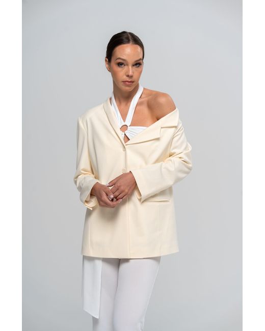 The Ethos Studio White Lyra Blazer