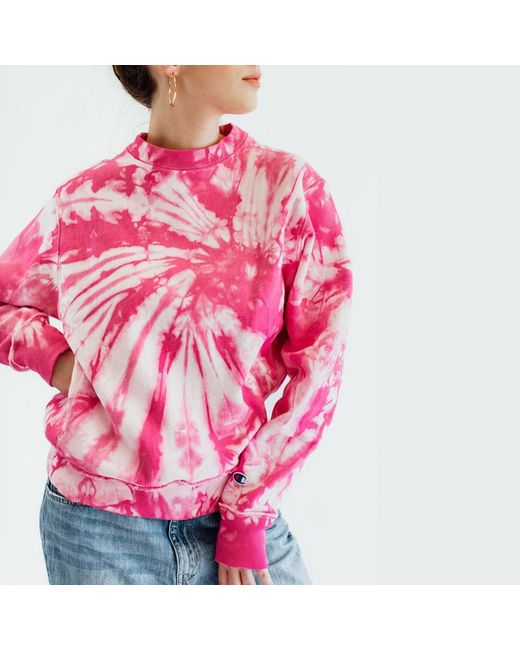 Zenzee Pink Barbie Bubblegum Tie Dye Reconstructed Sweatshirt