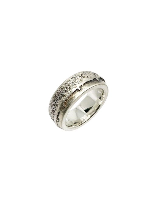 Tg-Jewellery by Tamara Gervasio Metallic Strata Band Ring – Recycled Sterling Sand Cast