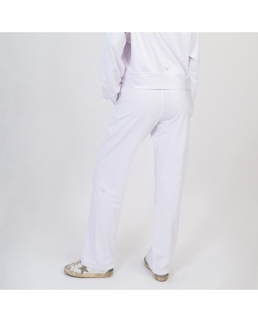 On/Off Essentials White The Solace Wide Leg Sweatpant
