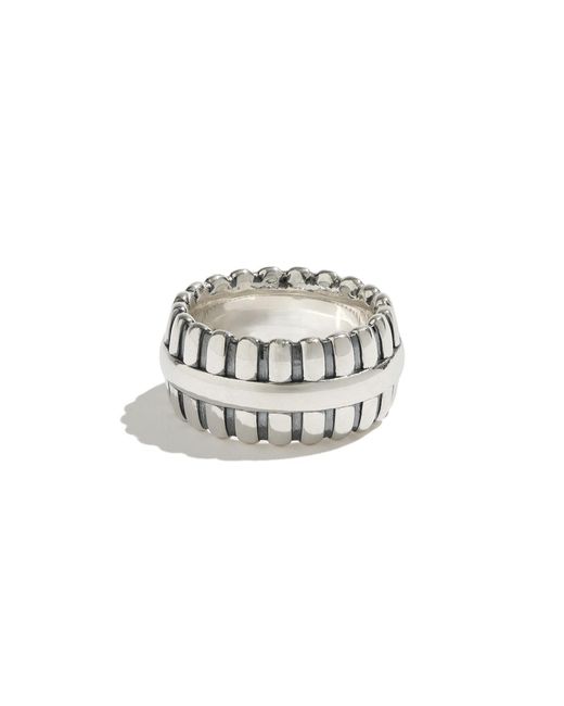 Stone Fruit White Barrel Ring