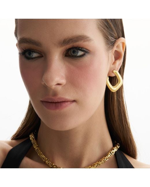 Maison De Gala Metallic Keira Textured Earring