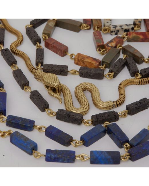 Zeworks Metallic Vast Lapis Lazuli Necklace