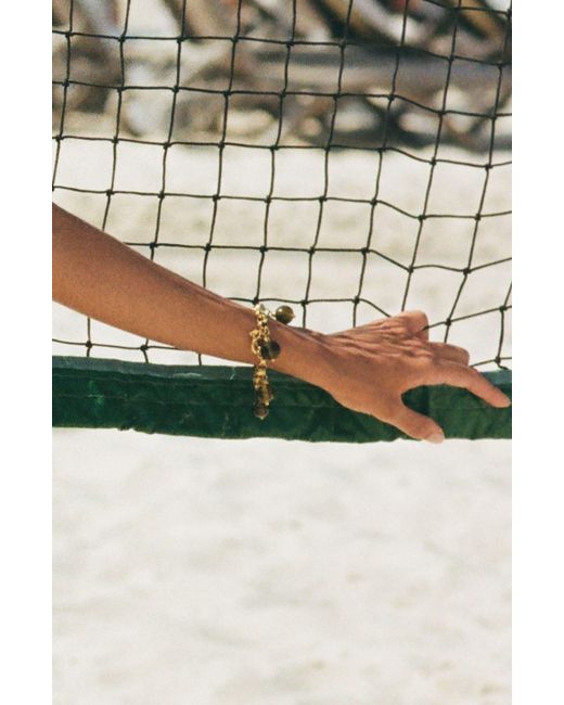 Sccollection Metallic Bead & Chain Bracelet