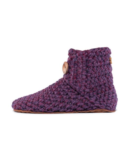 Kingdom of Wow Women's Purple Handmade Boot Slippers