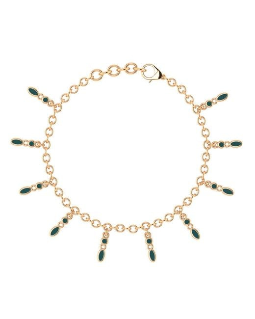 Linda Fiore Metallic Amalei 18K Vermeil Bracelet Dark Enamel