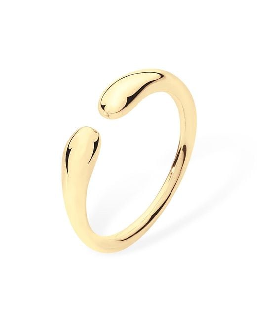 Lucy Quartermaine Metallic Double Drop Ring