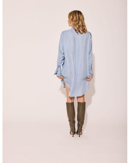 Lindsay Nicholas New York Gray Tuxedo Shirt Dress