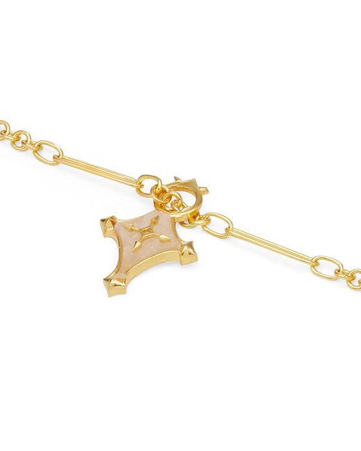 Dhwani Bansal Metallic Adjustable Cruz Bracelet With Mother Of Pearl