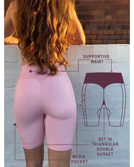 Foxies Pink Ultra-Comfy Eco Body Shorts With Built-In Undies, Zero Vpl & Flattering Coverage