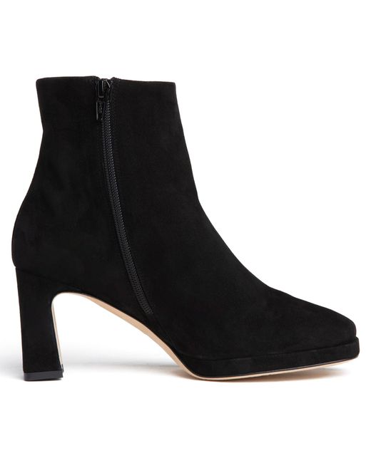 Beautiisoles by Robyn Shreiber Made in Italy Black Scottie Ankle Bootie Comfortable Medium Heel Elegant For Work & Evening