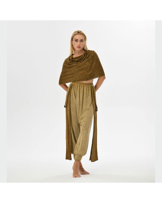Zhenabia Green Suhan Harem Pants Desert Sand