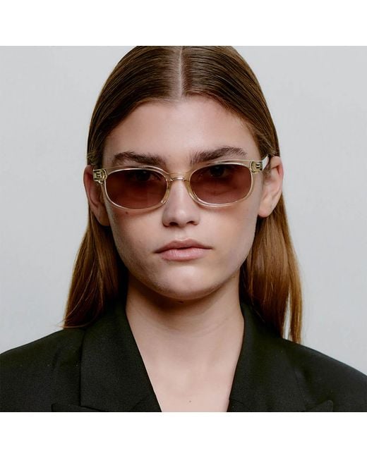 A.Kjærbede Gray Neutrals Charlie Sunglasses Ecru Transparent