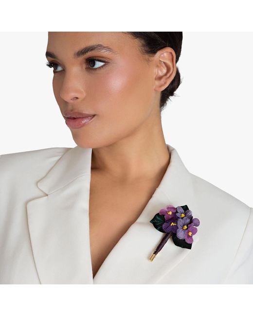 Helena Simon Pink The Cluster Floral Brooch