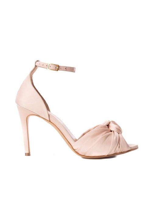 Ginissima Pink Neutrals Sofia Nude Satin Sandals