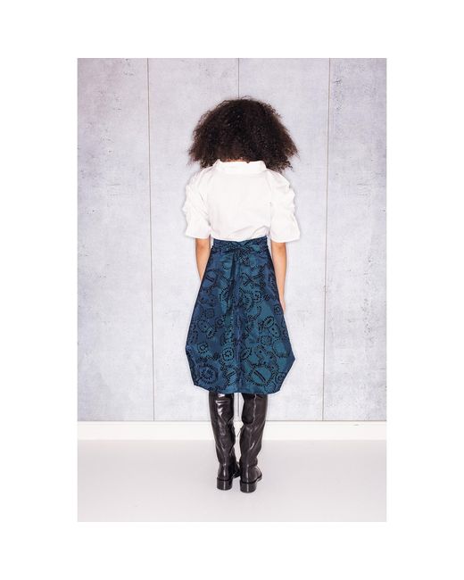 Bianca Popp Blue Wrapped Skirt