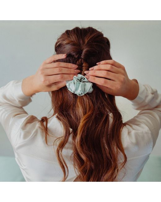 6Fiftytwo® Green Neutrals Pure Mulberry Classic Silk Scrunchies
