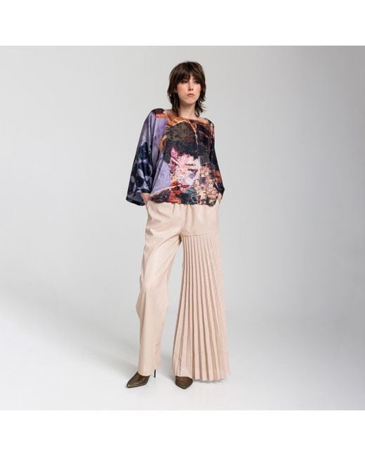 ARTISTA Blue Geisha Printed Blouse