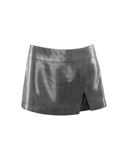 Vestiaire d'un Oiseau Libre Gray Metallic Mini Skirt