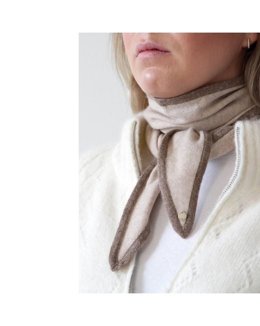 tirillm Metallic Neutrals Ayla Small Neck Scarf