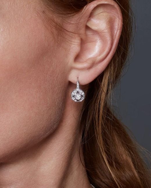Diamonbliss Metallic Vintage Round Leverback Earrings