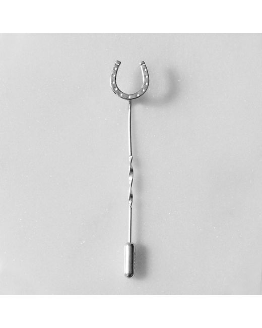 Lee Renee Metallic Lucky Horseshoe Tie Pin/Twist Tie Pin – for men