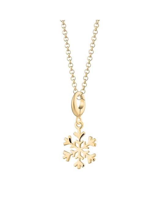 Lily Charmed Metallic Plated Snowflake Charm Necklace