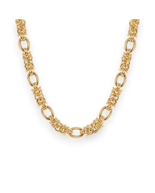 Alexie of Athens Metallic Chunky Byzantine Chain Necklace