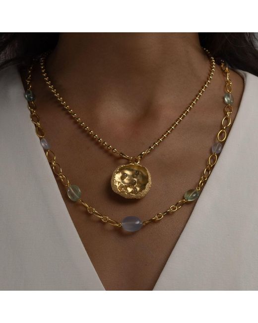 Onia Metallic Citrus Marquise Necklace