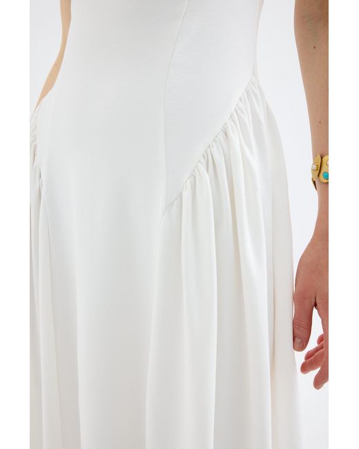 Monlicia White Elaris Viscose Bodycon Maxi Dress