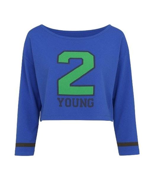 Conquista Blue 2-Young Crop Top Royal