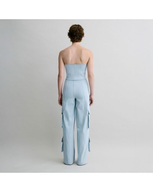 Luroq London Blue Contour Denim Bustier