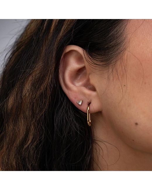 Divine Aria Metallic The Erin Mini Oval Tarnish Free Hoops