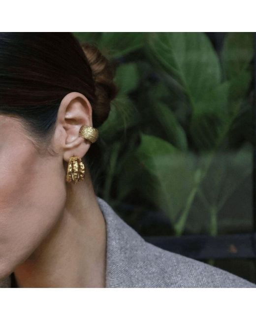 LINYA JEWELLERY Yellow Fery Striped Cartilage Earring