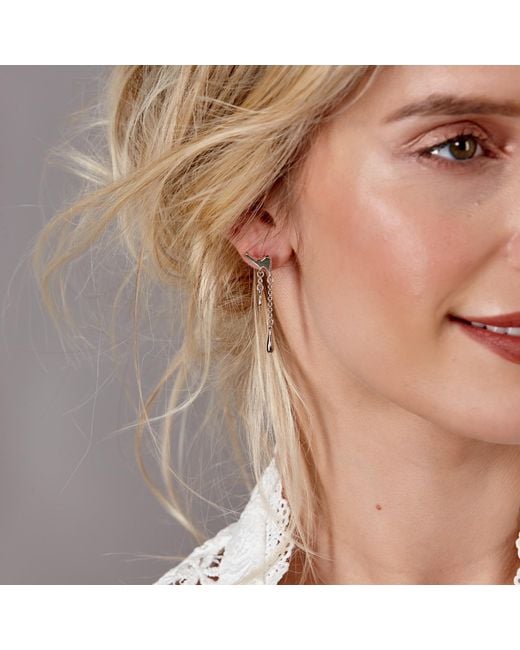 Lucy Quartermaine Metallic Melting Drop Earrings
