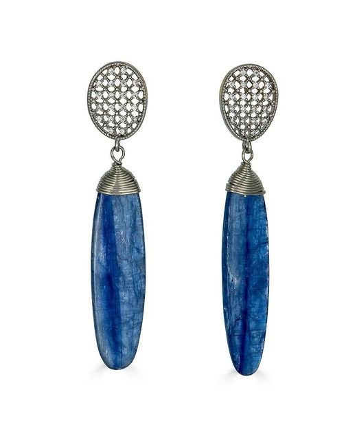 Loni Paul Jewelry Blue Kyanite Dangle Earrings