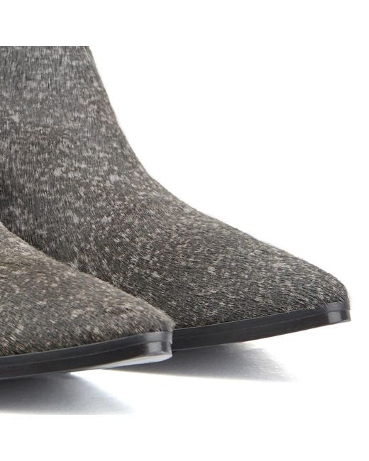 Rosamund Muir London Gray Felixa Speckled Calf Hair With Star Ankle Boots