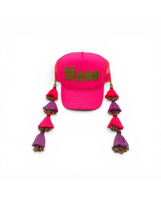 Julia Clancey Pink Disco Tasseltastic Dorado Trucker Cap