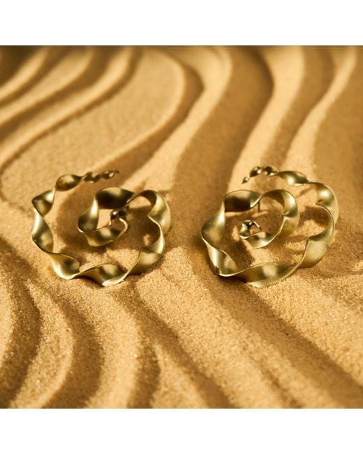 Zeworks Metallic Roses Earrings