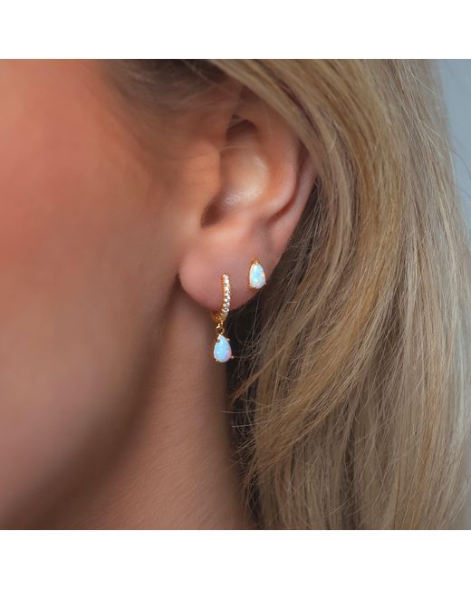 Luna Charles Blue Clara Opal Stud Earrings