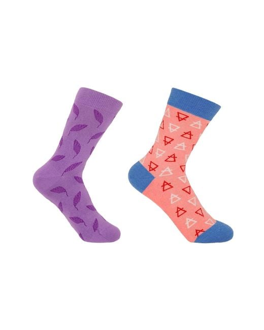 Peper Harow - Made in England Pink Leaf & Elements Socks Bundle