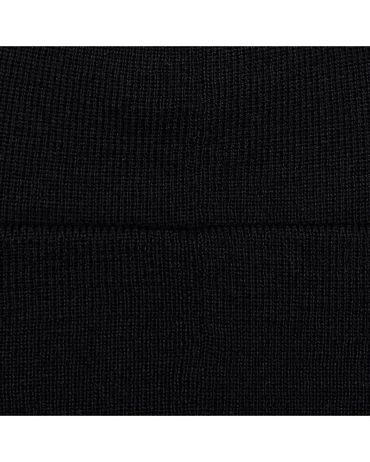 Paul James Knitwear Black Heavyweight Extra Fine Merino Wool Amble Watch Cap for men