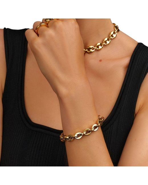Nialaya Metallic Loop Link Bracelet