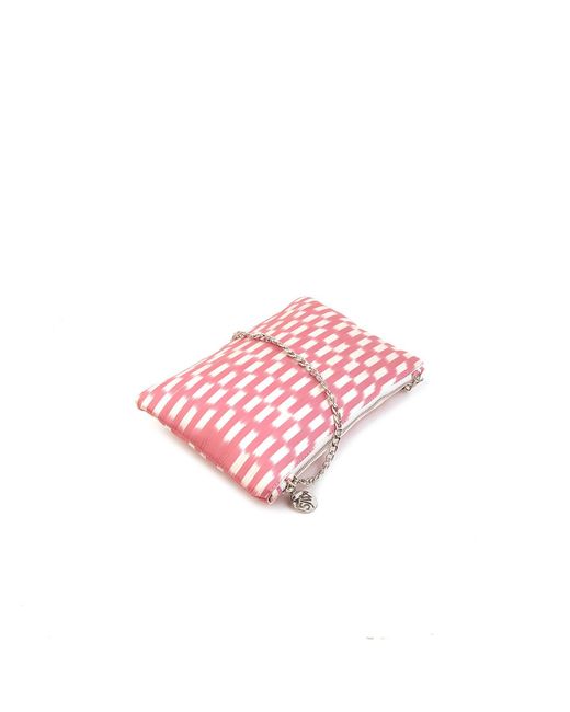 SJW BAGS LONDON Pink Aquila Ikat Clutch Bag